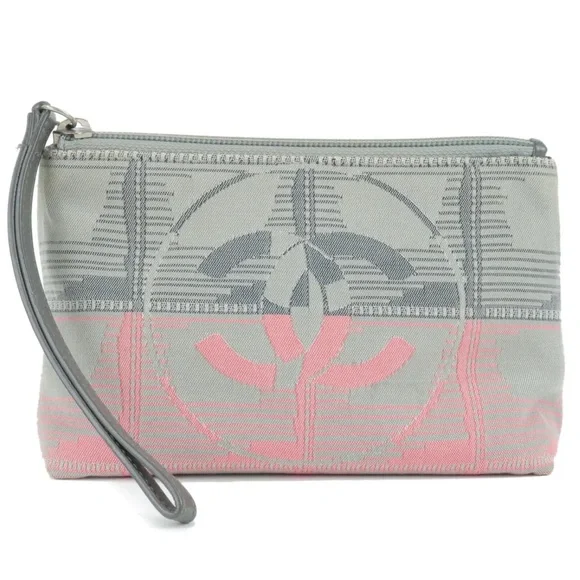 CHANEL Pouch Clutch Bag Gray Pink - Picture 2 of 12